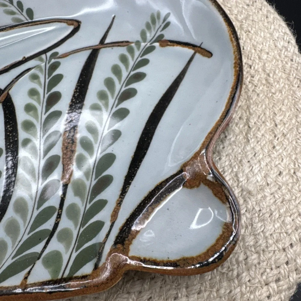 Ken Edwards Rabbit Shaped Plate Vintage El Palomar Mexican Stoneware Mexico Hare